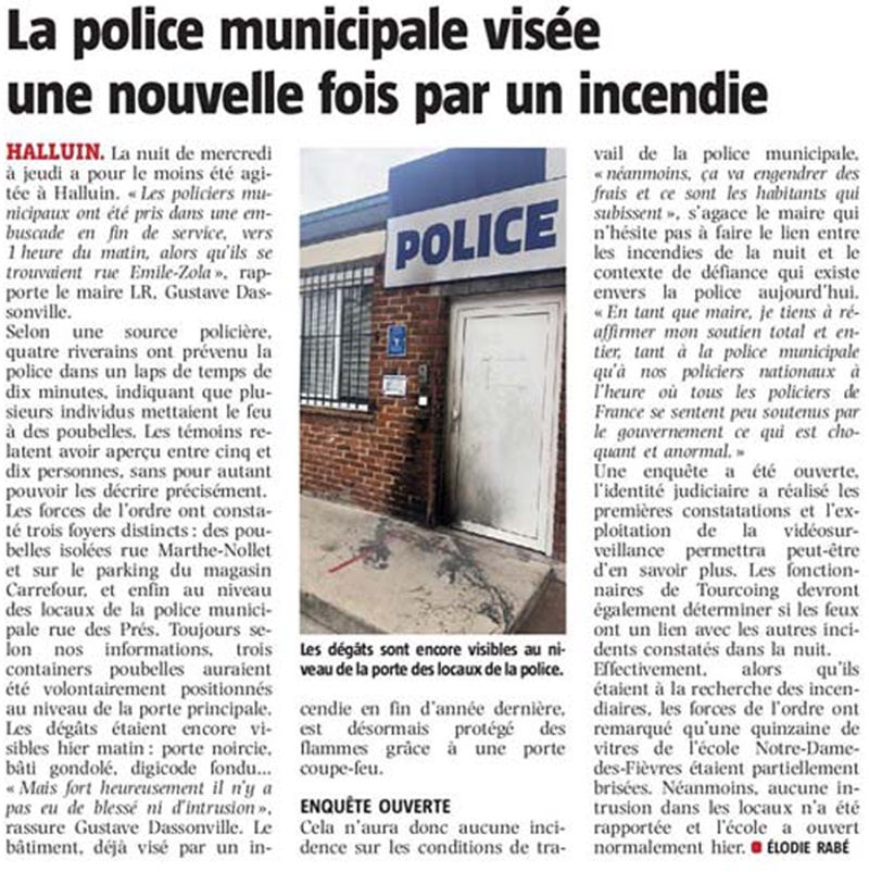 20200613 Police municipale incendie VdN revue de presse