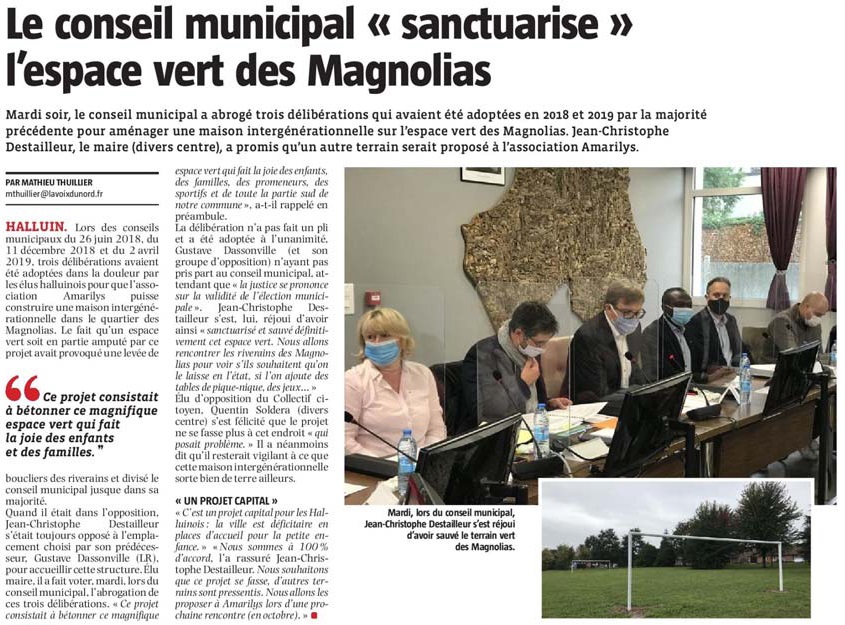 20201001 Conseil Municipal Dcisions VdN revue de presse