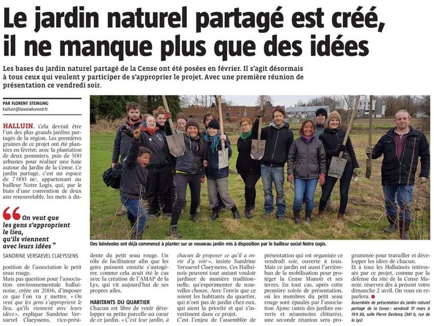 170317 Jardin partag Cense Manoir VdN revue de presse