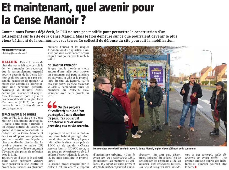 20180312 Cense Manoir Avenir NE revue de presse