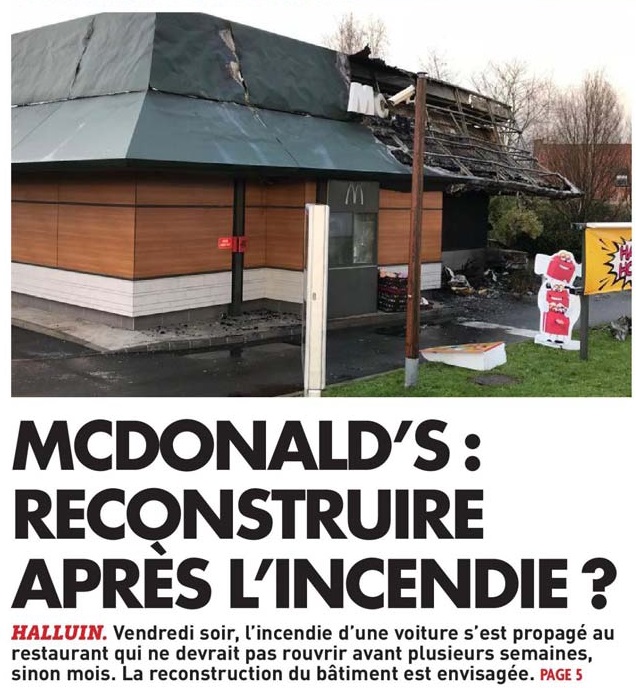 20171217 Incendie Mc Donald NE photo revue de presse