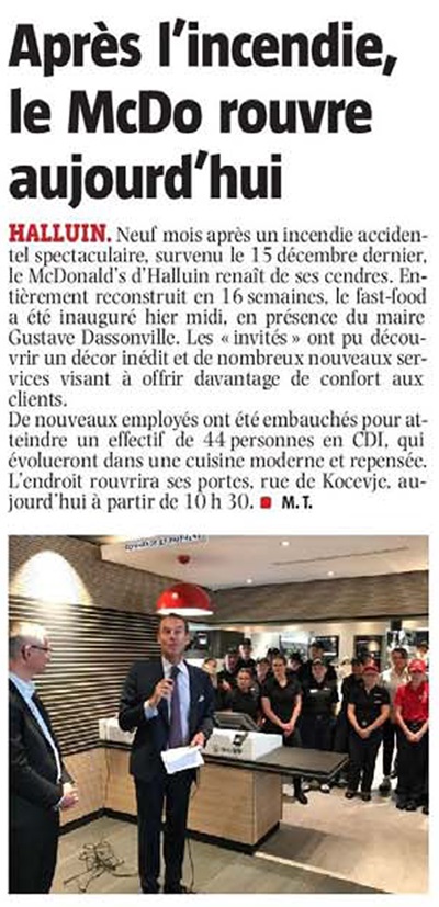 20180911 MacDo rouverture VdN revue de presse