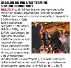 20200214 salon du vin fin VdN revue de presse