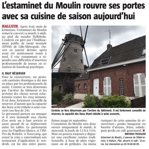 20200616 ouverture estaminet du Moulin VdNrevue de presse