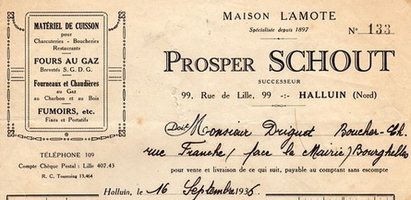 Schout facture C AL 00508