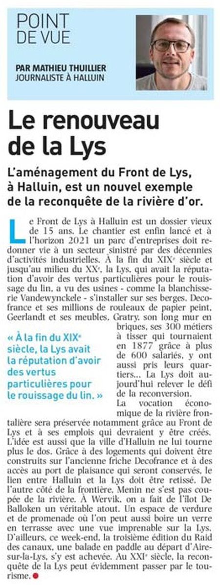 20190709 renouveau Lys point de vue NE revue de presse