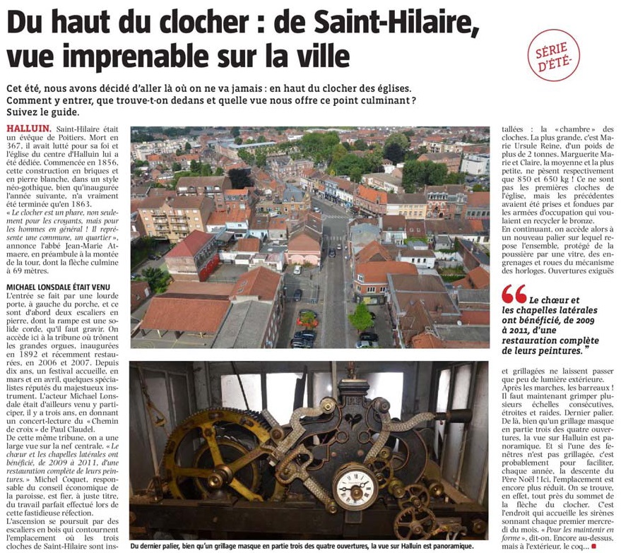 20170804clocher de St hilaire NE revue de presse