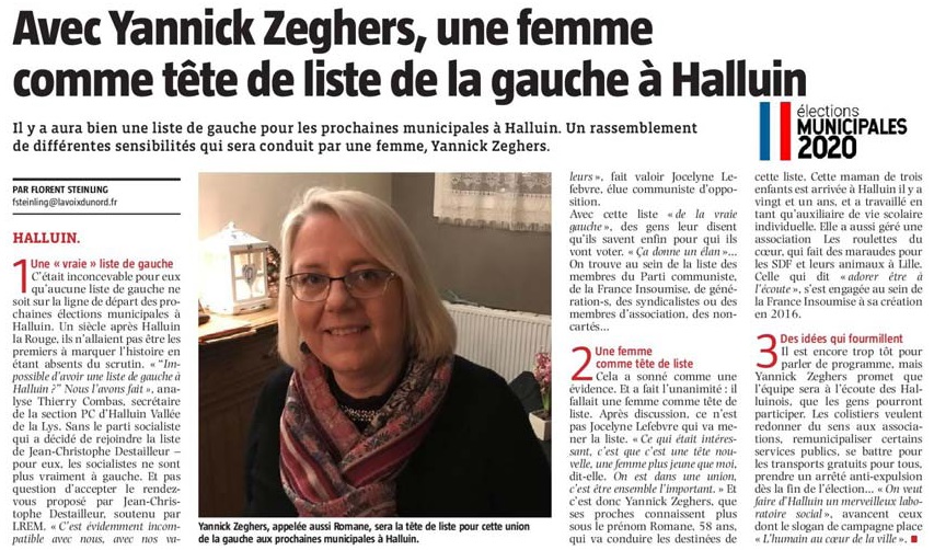 20200110 Municipales 2020 Liste de gauche VdN revue de presse