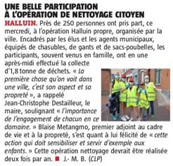 20200912 Nettoyage citoyen belle participation VdN revue de presse