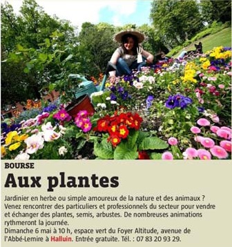 20180502 Bourse aux plantes Foyer Altitude revue de presse