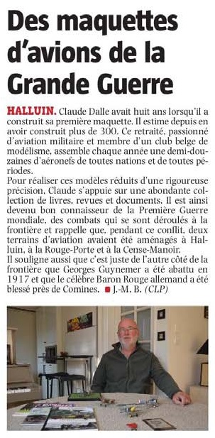 20181013 Claude Dalle avions 14 18 NE revue de presse