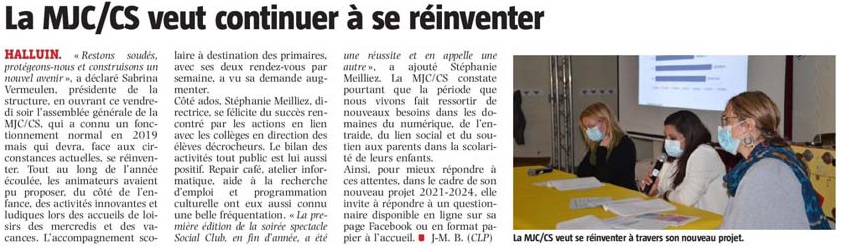 20200927 MJC Projets 2020 VdN revue de presse