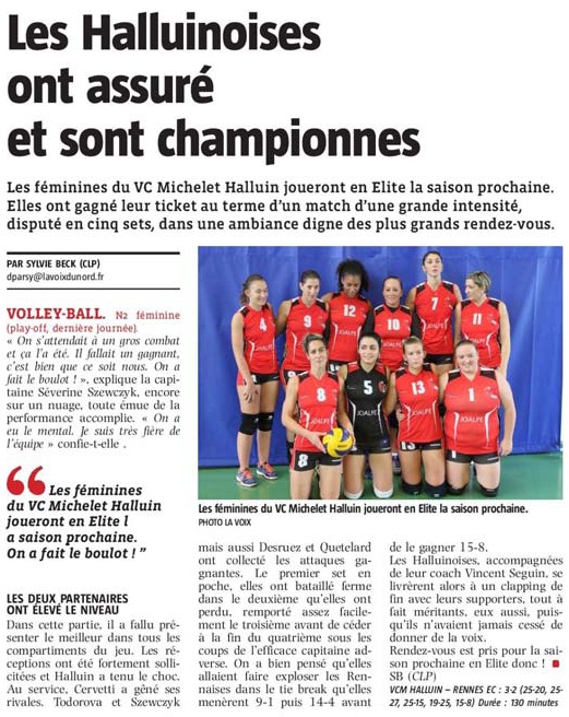 20170509 Volley VdN revue de presse