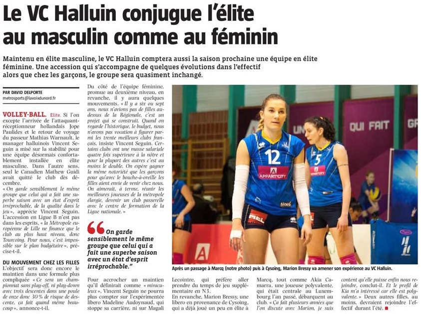 20200702Volley Elise Fminine VdN revue de presse