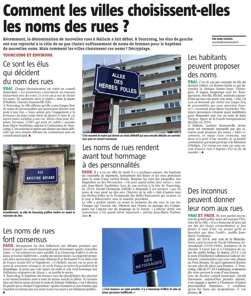 20181013 Villes choix des rues NE revue de presse