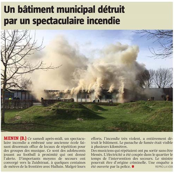 170312 Incendie Menin VdN revue de presse