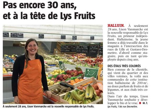 20191116 Lys Fruits nouveau grant VdN revue de presse
