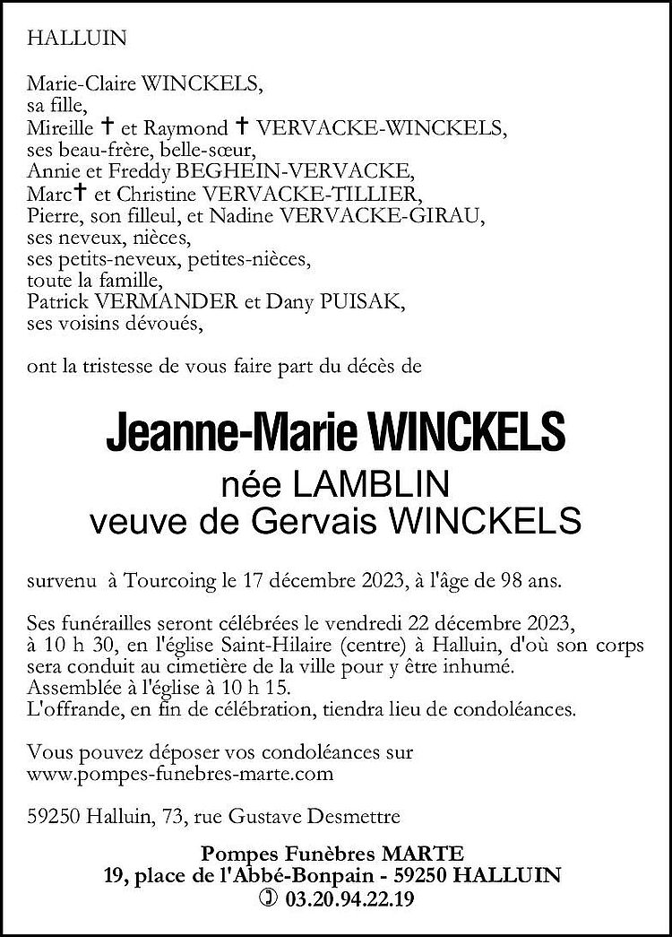 WINCKELS LAMBLIN