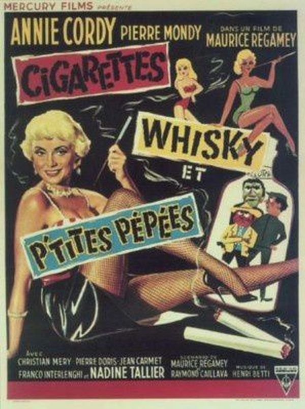 Cordy affiche Cigarettes whisky et petites pepees
