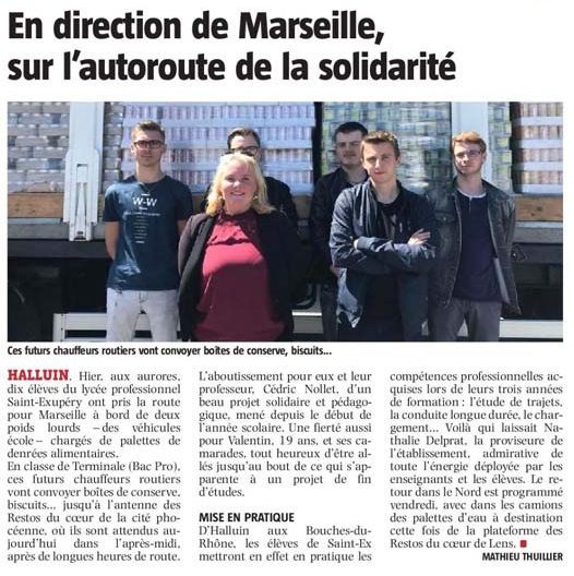 20180626 LEP Halluin Marseille collecte VdN revue de presse
