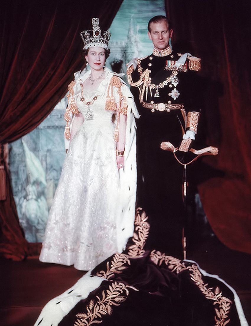 Elizabeth 24 II Philip after Coronation