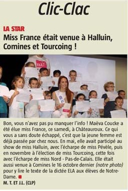 20171219 Miss France et Halluin VdN revue de presse