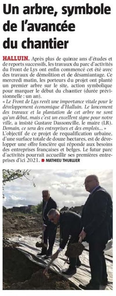 20191004 Front de Lys Plantation arbre VdN revue de presse