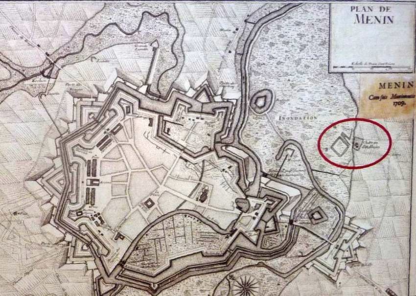 chateau Menin plan en 1709 xnbak