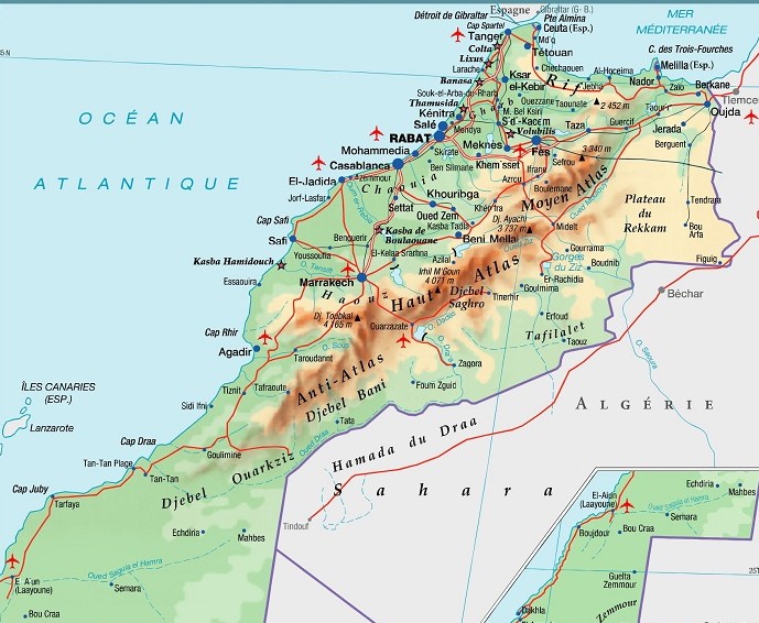 carte maroc